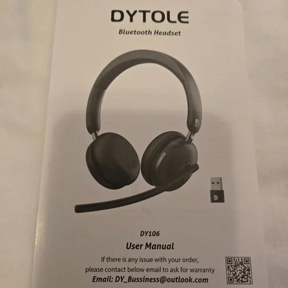 Wireless Headset w/ Mic for Work, Bluetooth 5.3 Headset w/ Noise Cancelling New - Picture 7 of 15